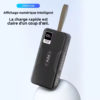Power Bank PZX 30000mAh charge rapide 22.5W avec câbles intégrés